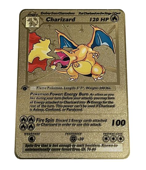 charizard gold rare version.